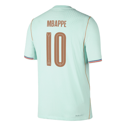 Versão do Jogador MBAPPE #10 França Fora Copa do Mundo Futebol Camisas 2026 Verde