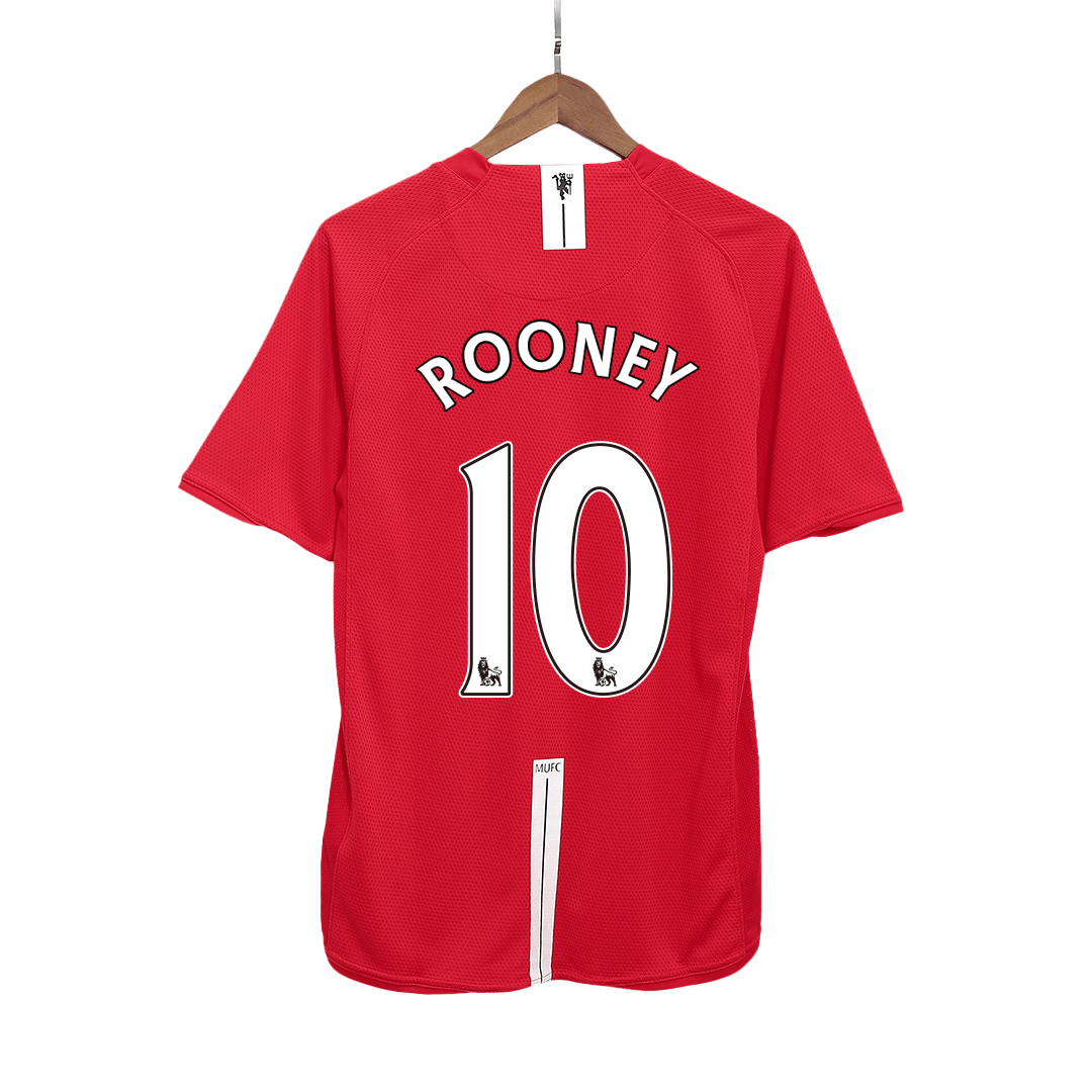 Camisola de futebol retro Manchester United ROONEY #10 2007/08 2025/26