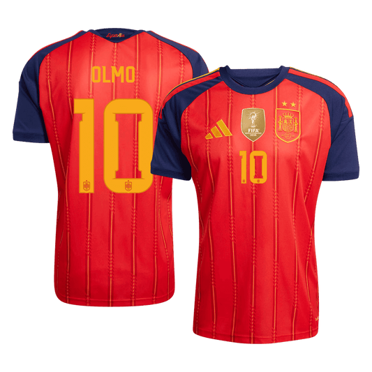 OLMO #10 Spain Casa Copa do Mundo Camisa 2026 Vermelho