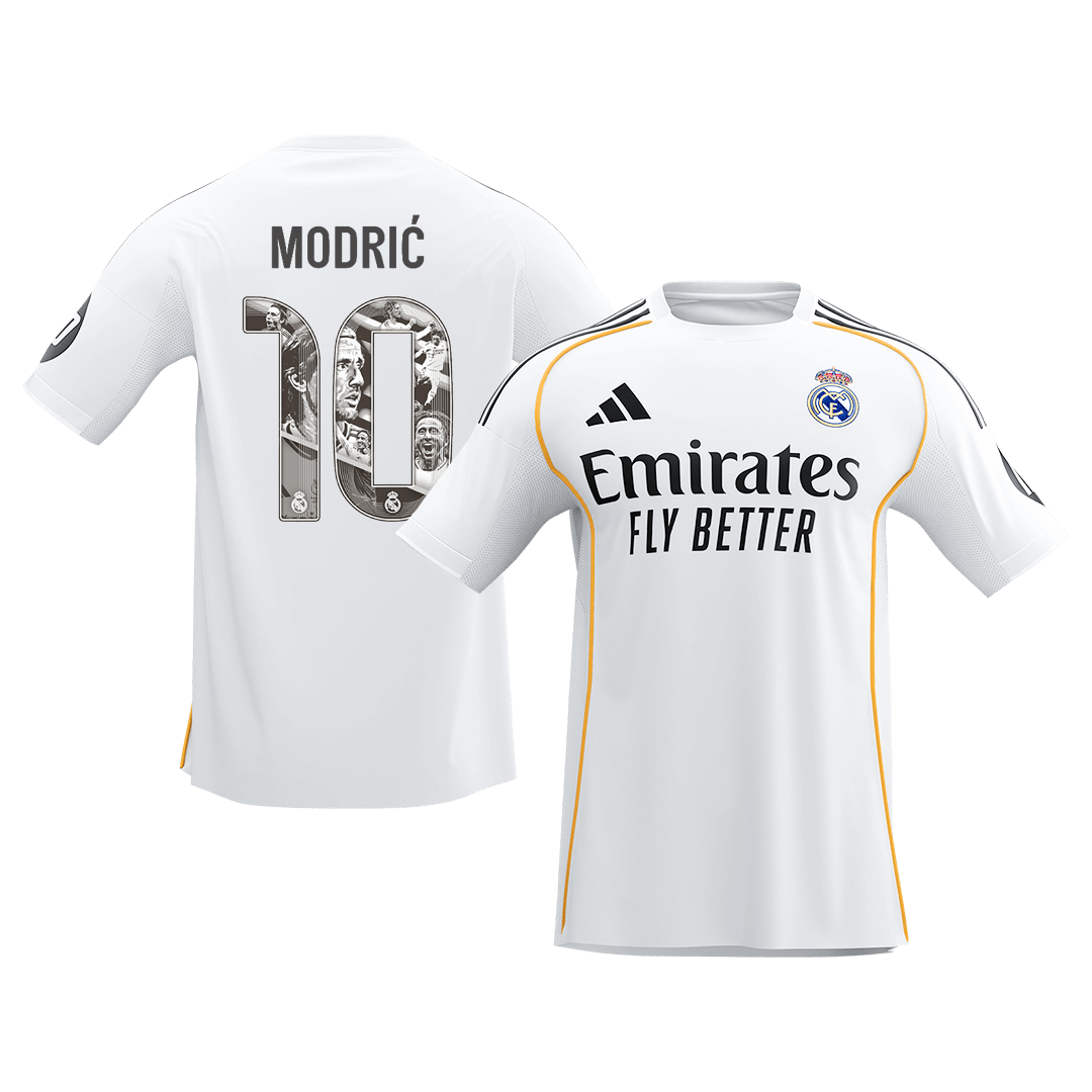 【Super Qualidade】MODRIĆ Special #10 Real Madrid
 Casa Futebol Especial Camisa 2025/26 Branco camisol