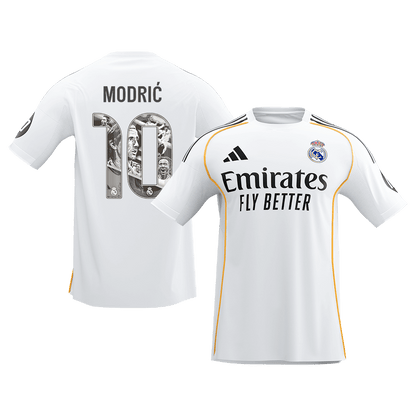 【Super Qualidade】MODRIĆ Special #10 Real Madrid
 Casa Futebol Especial Camisa 2025/26 Branco camisol
