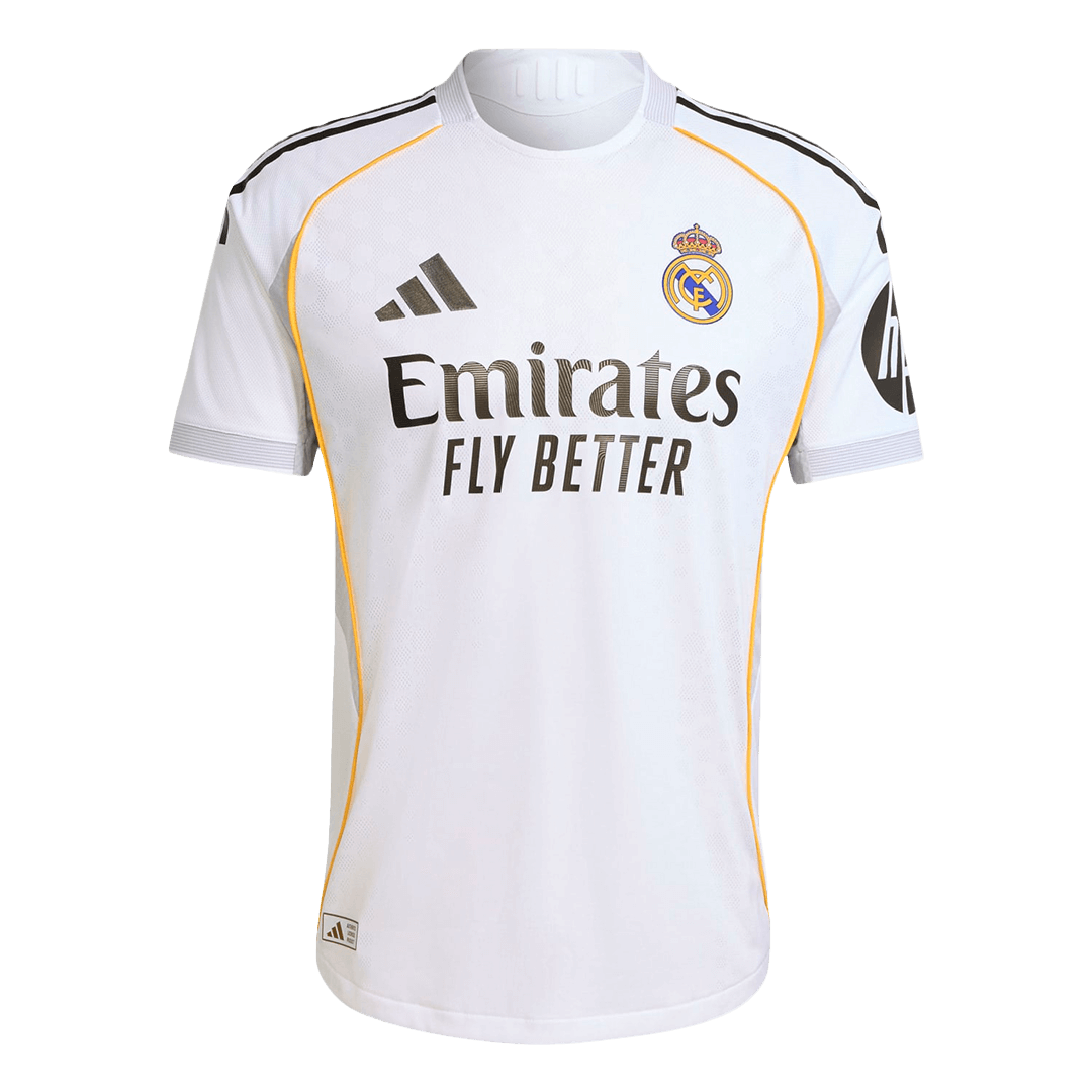 Jogador HUIJSEN #24 Real Madrid Casa Futebol Camisas 2025/26 Branco
