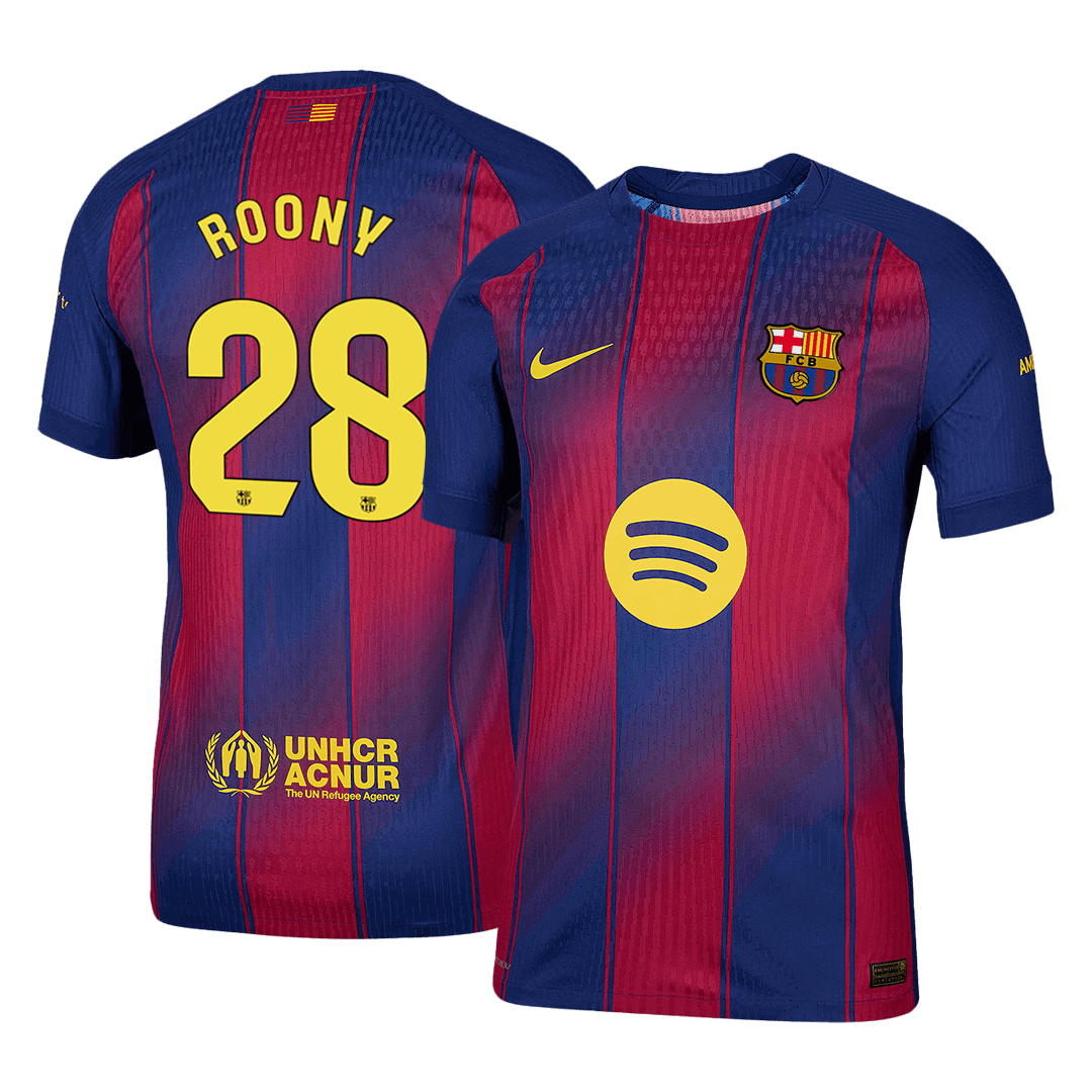Jogador ROONY #28 Barcelona Casa Futebol Camisas 2025/26 camisola de futebol