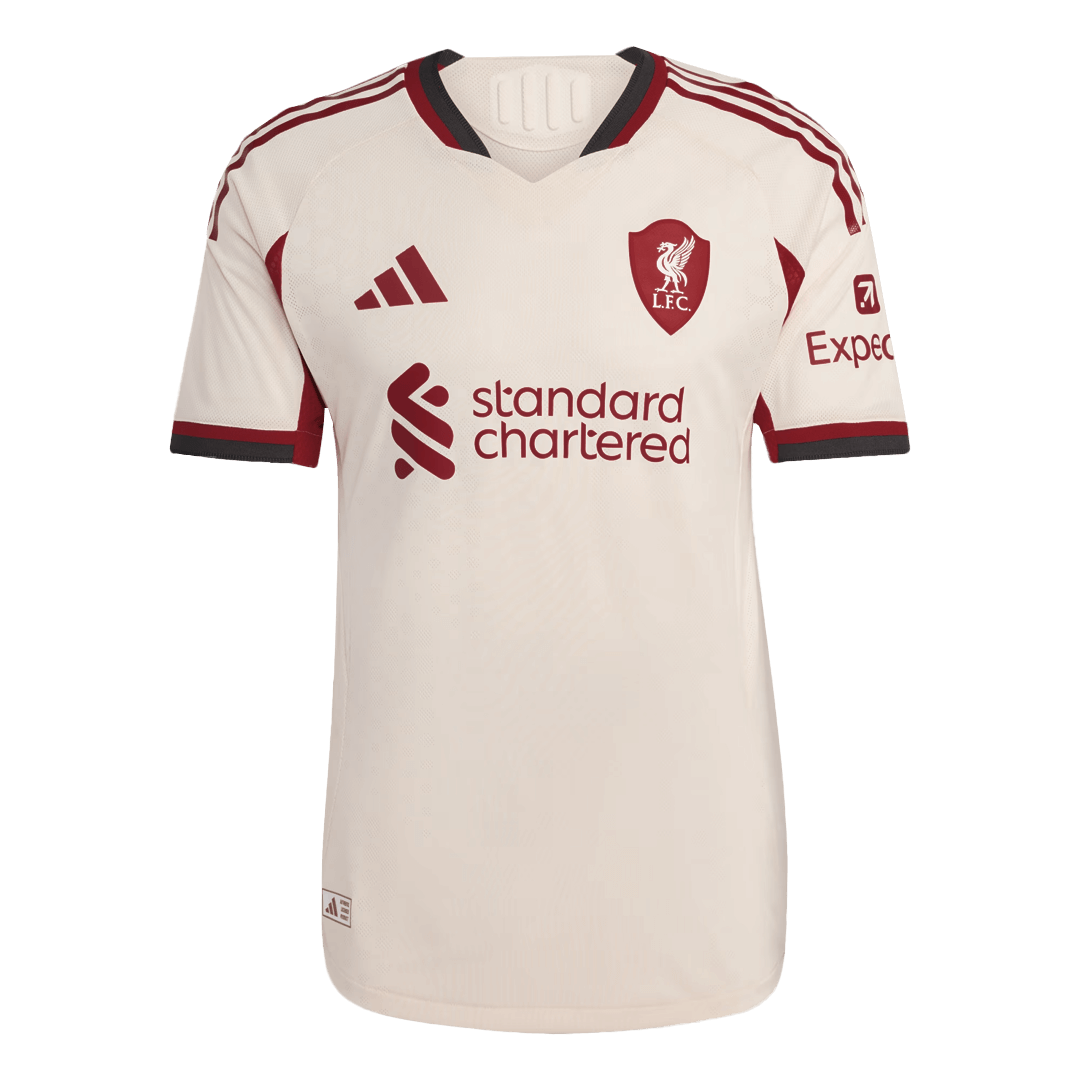 Jogador SZOBOSZLAI #8 Liverpool Fora Futebol Camisas 2025/26 Branco