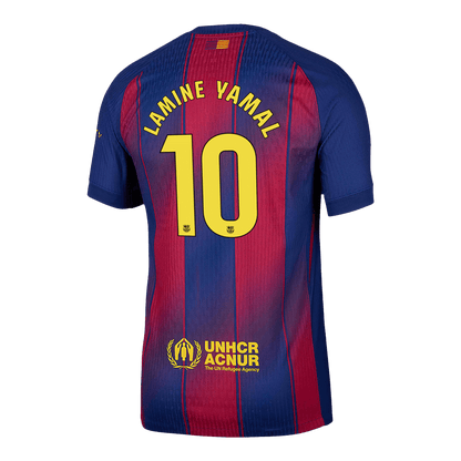 Jogador  LAMINE YAMAL #10 Barcelona Casa Futebol Camisas 2025/26