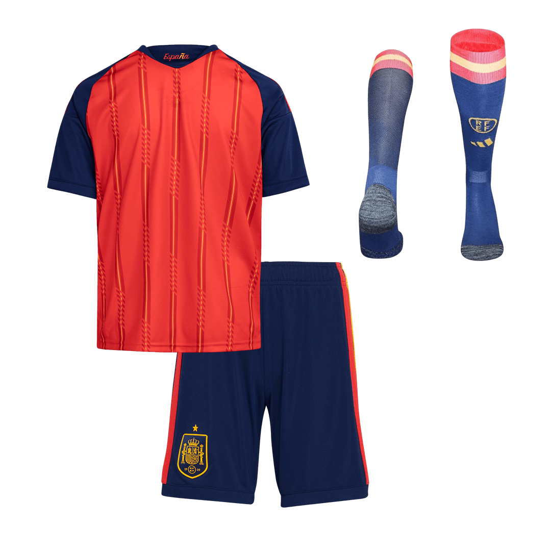 Spain Infantil 
 Casa Copa do Mundo World Cup Futebol Camisa Conjunto (Camisa+Shorts+Meias) 2026 Vermelho