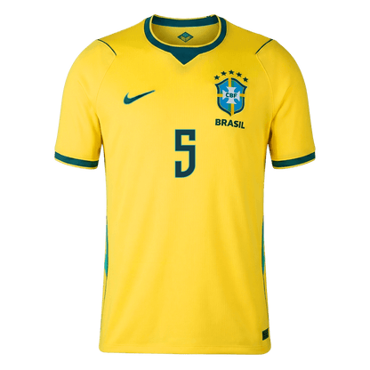 CASEMIRO #5 Brasil Casa Copa do Mundo Camisa 2026 Amarelo