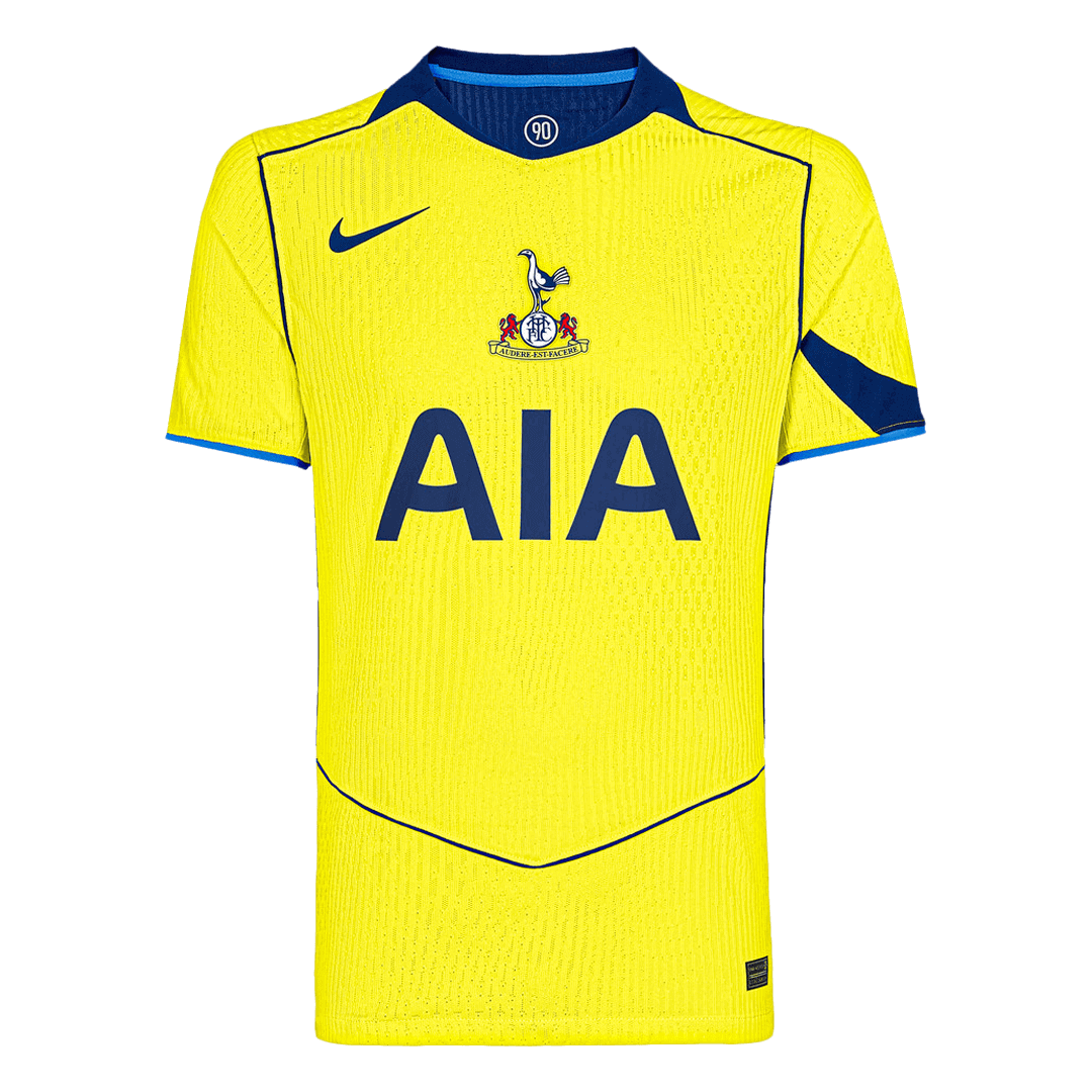 Jogador Tottenham Hotspur Fora Terceira Futebol Camisas 2025/26 Amarelo camisola de futebol