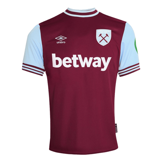 Camisa de futebol principal do West Ham United 2024/25 vermelha camisola de futebol