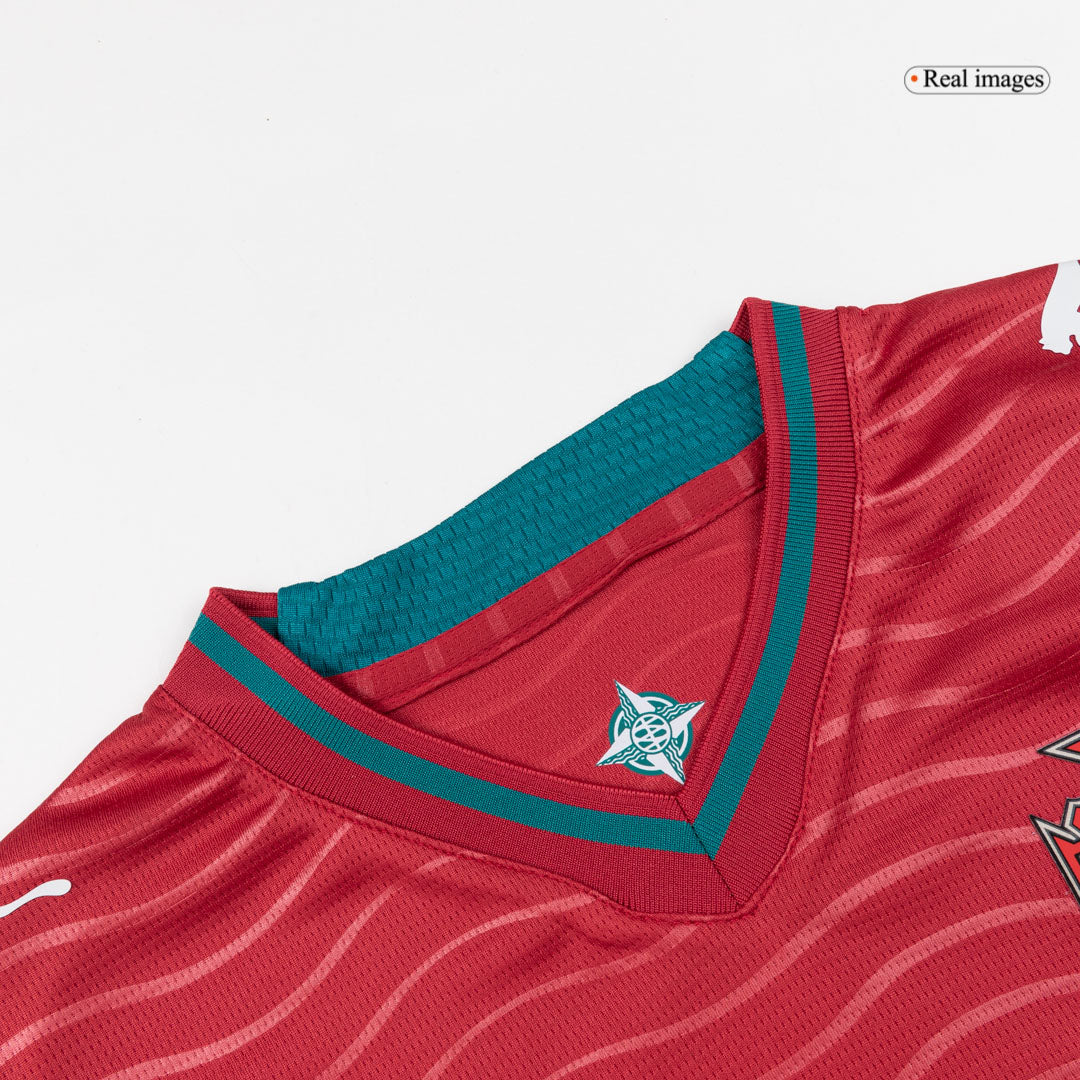 B. FERNANDES #8 Portugal Infantil Casa Copa do Mundo Conjunto(Camisa+Calção) 2026 Vermelho