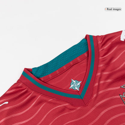 RONALDO #7 Portugal Infantil Casa Copa do Mundo Conjunto(Camisa+Calção) 2026 Vermelho