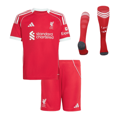 Liverpool Infantil 
 Casa Futebol Camisa Conjunto (Camisa+Shorts+Meias) 2025/26 Vermelho