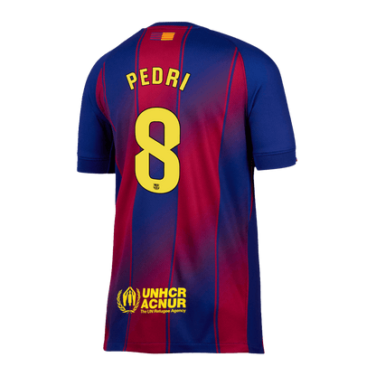 PEDRI #8 Barcelona Casa Camisa 2025/26- Vermelho&Azul