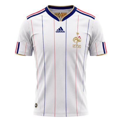 Retrô France Fora Camisa 2010 Branco camisola de futebol 2025/26
