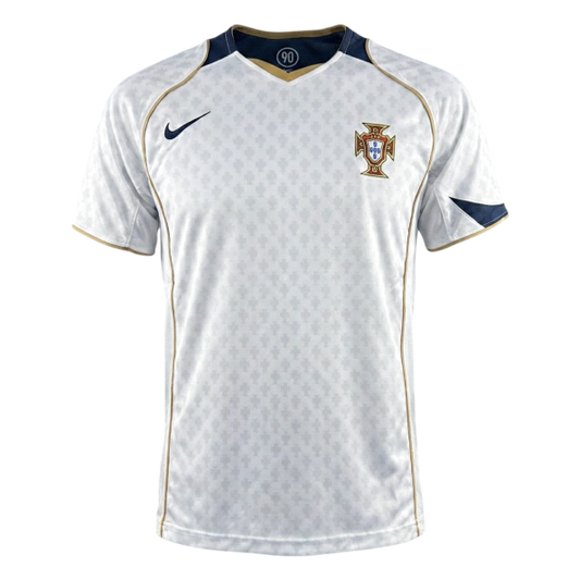 Retrô Portugal Fora Camisa 2004 Branco camisola de futebol 2025/26