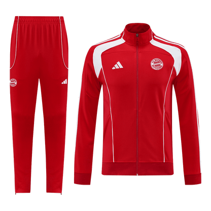 Bayern Munich Treino Jaqueta Conjunto (Jaqueta+Calças) 2025/26 Vermelho camisola de futebol