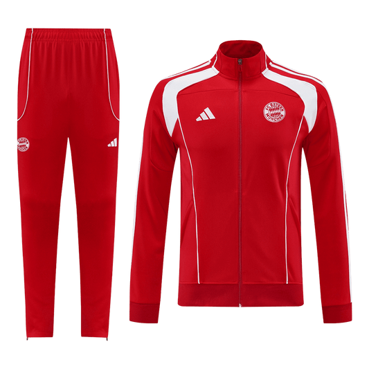 Bayern Munich Treino Jaqueta Conjunto (Jaqueta+Calças) 2025/26 Vermelho camisola de futebol