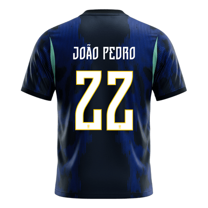 JOÃO PEDRO #22 Brasil Fora Copa do Mundo Camisa 2026 Marinha