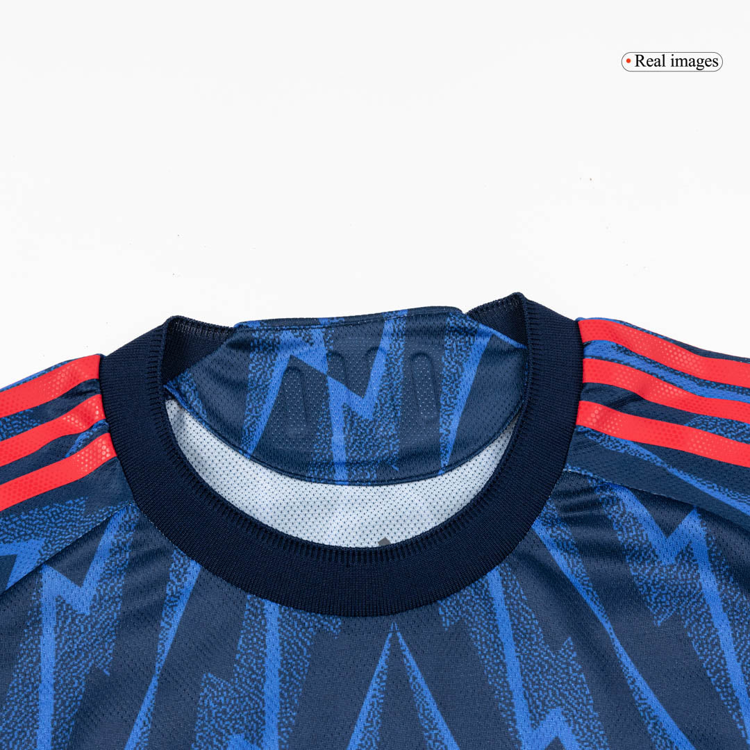 Jogador SAKA #7 Arsenal Fora Futebol Camisas 2025/26 Azul