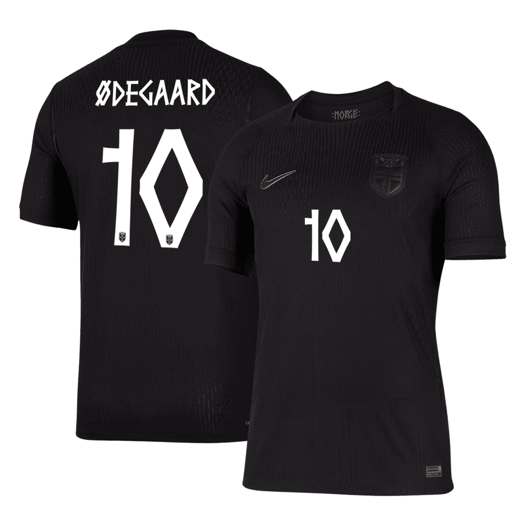 Versão do Jogador ØDEGAARD #10 Noruega Fora Copa do Mundo Futebol Camisas 2026 Preto