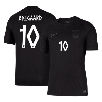 Versão do Jogador ØDEGAARD #10 Noruega Fora Copa do Mundo Futebol Camisas 2026 Preto