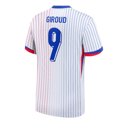 Camisola de futebol GIROUD #9 França Fora Camisola personalizada