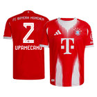 Jogador UPAMECANO #2 Bayern Munich Casa Futebol Camisas 2025/26 Vermelho