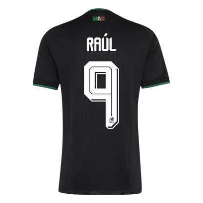 Versão do Jogador RAÚL #9 México Terceira Copa do Mundo Futebol Camisas 2026 Preto