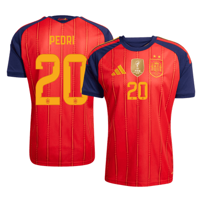 PEDRI #20 Spain Casa Copa do Mundo Camisa 2026 Vermelho