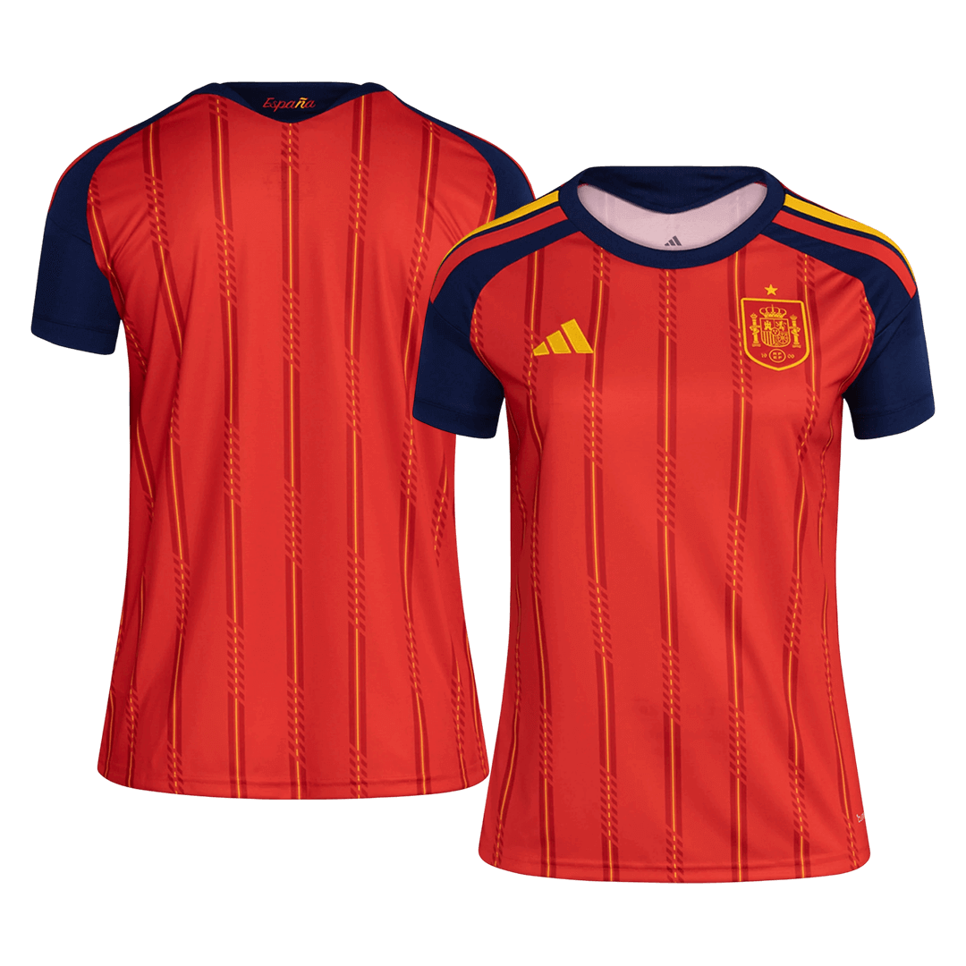 Mulheres Spain Principal Camisa Copa do Mundo 2026 Vermelho - camisola de futebol para adeptos em Portugal