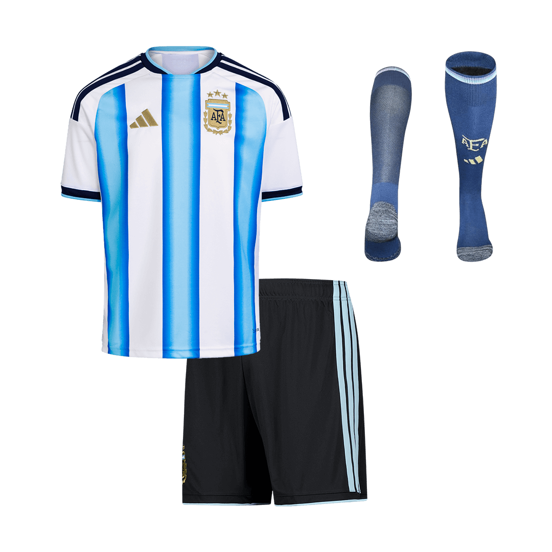 Argentina Infantil Casa Copa do Mundo Futebol Camisa Conjunto (Camisa+Shorts+Meias) 2025/26 - camisola de futebol