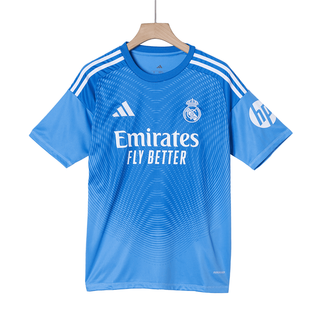 Real Madrid Goleiro Futebol Camisa 2025/26 Azul