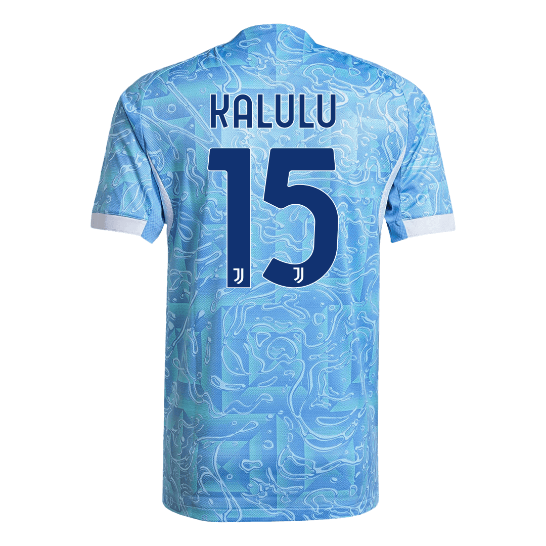 Jogador KALULU #15 Juventus Fora Futebol Camisas 2025/26 Azul