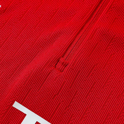 PSG Zíper Moletom Conjunto (Top+Calças) 2025/26 Vermelho