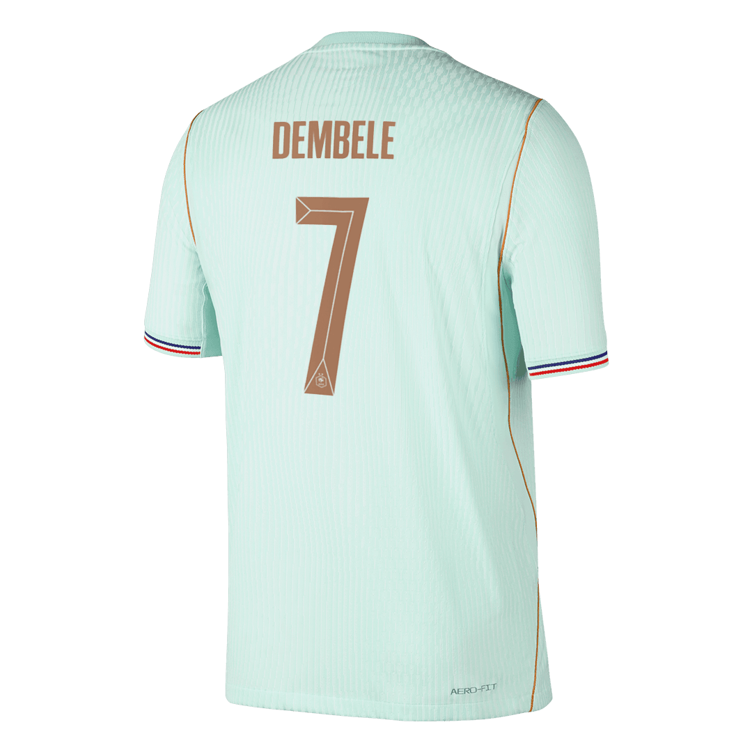 Versão do Jogador DEMBELE #7 França Fora Copa do Mundo Futebol Camisas 2026 Verde