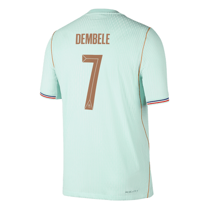 Versão do Jogador DEMBELE #7 França Fora Copa do Mundo Futebol Camisas 2026 Verde