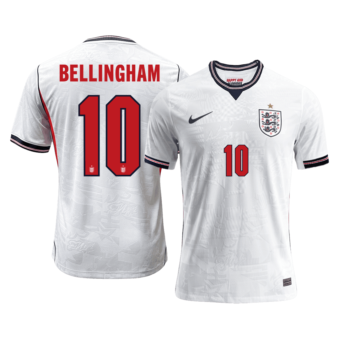 Versão do Jogador BELLINGHAM #10 Inglaterra Casa Copa do Mundo Futebol Camisas 2026 Branco