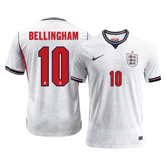 Versão do Jogador BELLINGHAM #10 Inglaterra Casa Copa do Mundo Futebol Camisas 2026 Branco