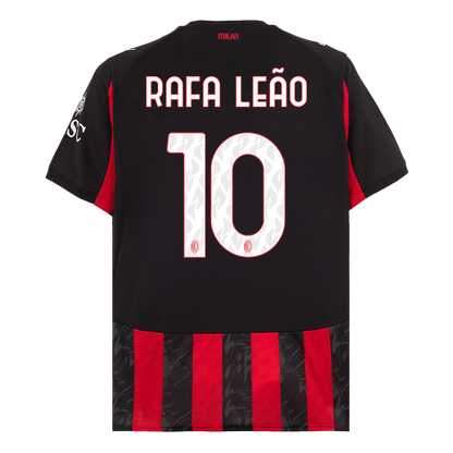 RAFA LEÃO #10 AC Milan Casa Camisa 2025/26-Vermelho & Preto