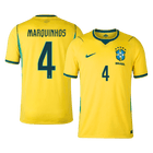 MARQUINHOS #4 Brasil Casa Copa do Mundo Camisa 2026 Amarelo