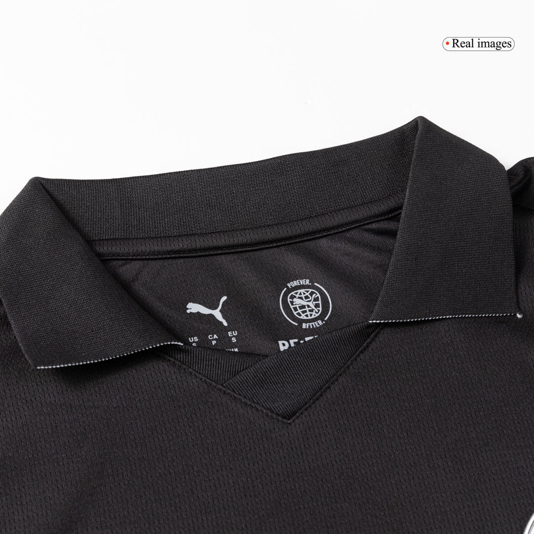 Manchester City Fora Camisa Conjunto(Camisa+Calções+Meias) 2025/26 Preto