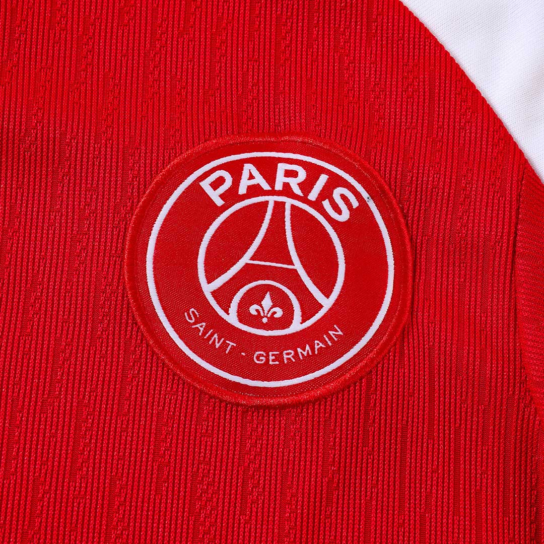 PSG Infantil Zíper Moletom Conjunto (Top+Pants) 2025/26 Vermelho