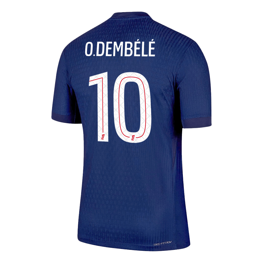 Jogador O.DEMBÉLÉ #10 PSG Casa Futebol Camisas 2025/26 Marinha