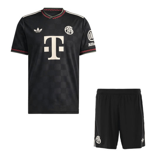 Bayern Munich Fora Terceira Camisa Conjunto (Camisola + Calções) 2025/26- Preto