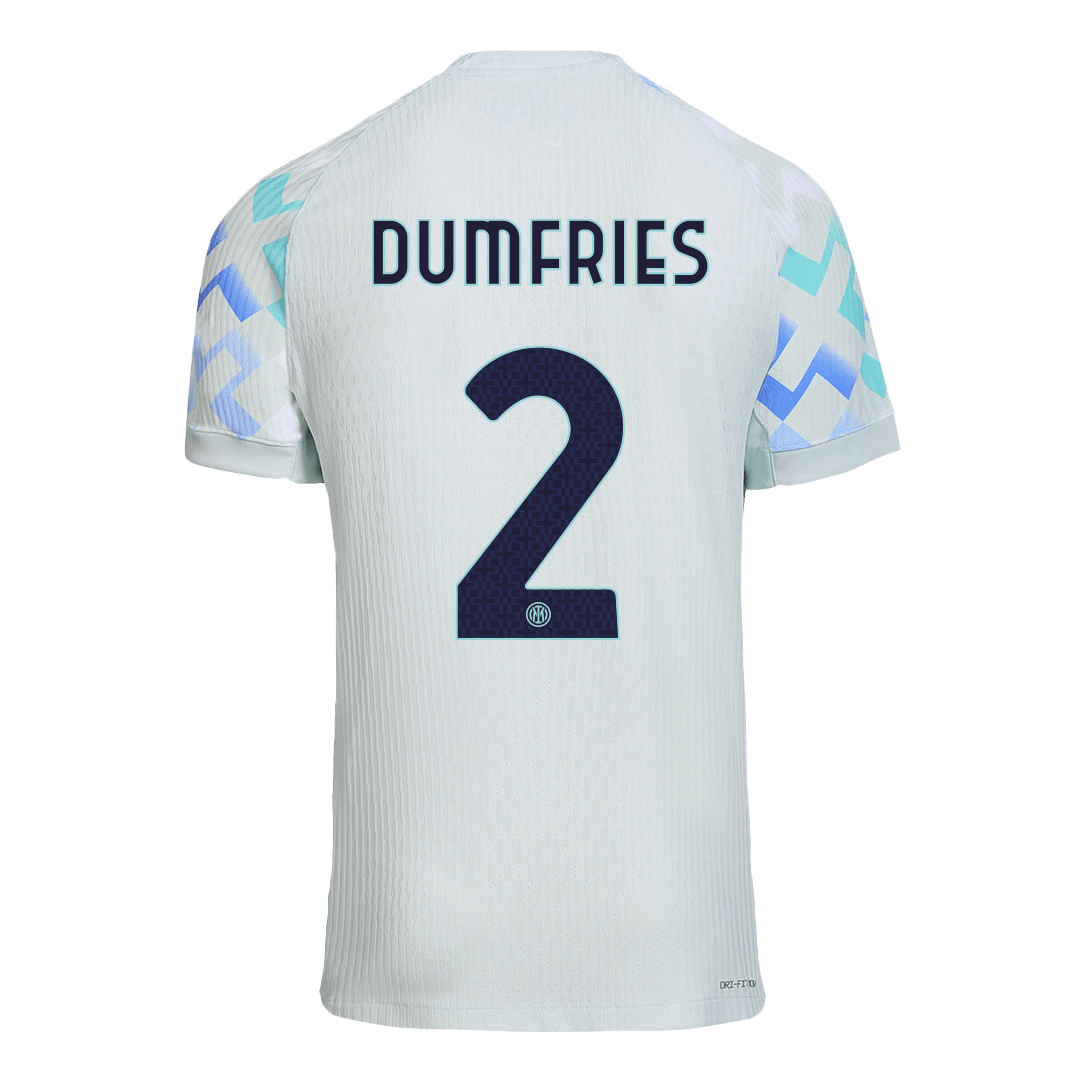 Jogador DUMFRIES #2 Inter Milan Fora Futebol Camisas 2025/26 Azul
