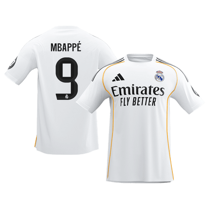 【Super Qualidade】MBAPPÉ #9 Real Madrid
 Casa Futebol Camisa 2025/26 Branco camisola de futebol