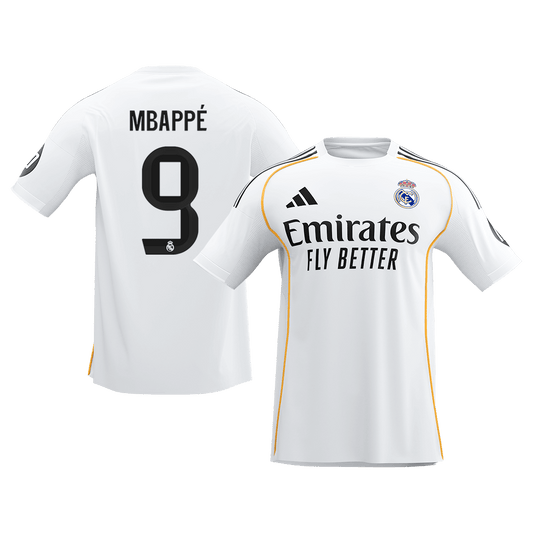 【Super Qualidade】MBAPPÉ #9 Real Madrid
 Casa Futebol Camisa 2025/26 Branco camisola de futebol