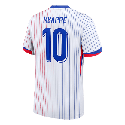 Camisola de futebol MBAPPE #10 França Fora Camisola personalizada