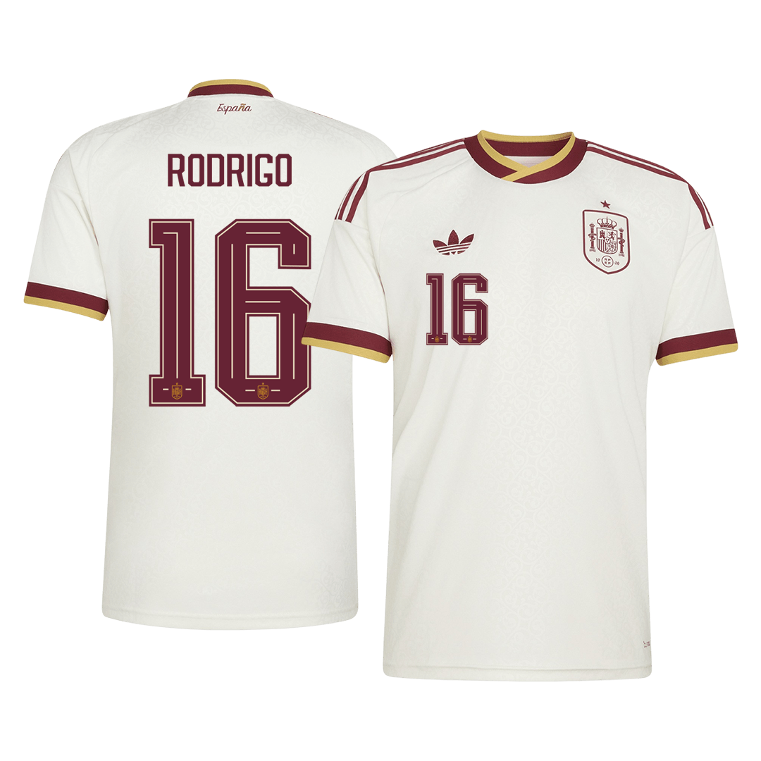 RODRIGO #16 Espanha Fora Copa do Mundo Camisa 2026 Branco