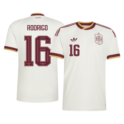 RODRIGO #16 Espanha Fora Copa do Mundo Camisa 2026 Branco